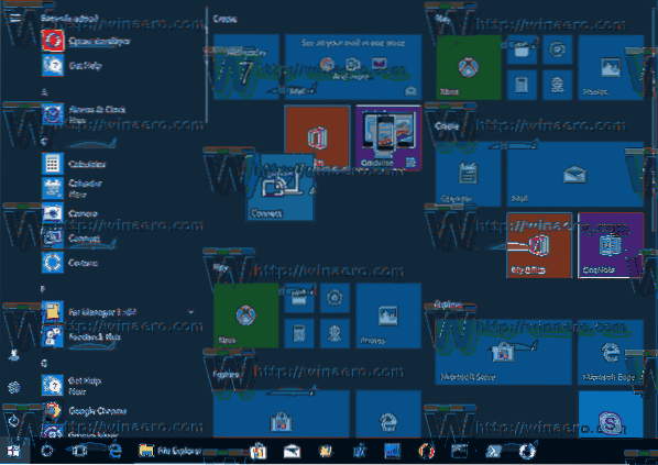 backup startmeny layout Windows 10