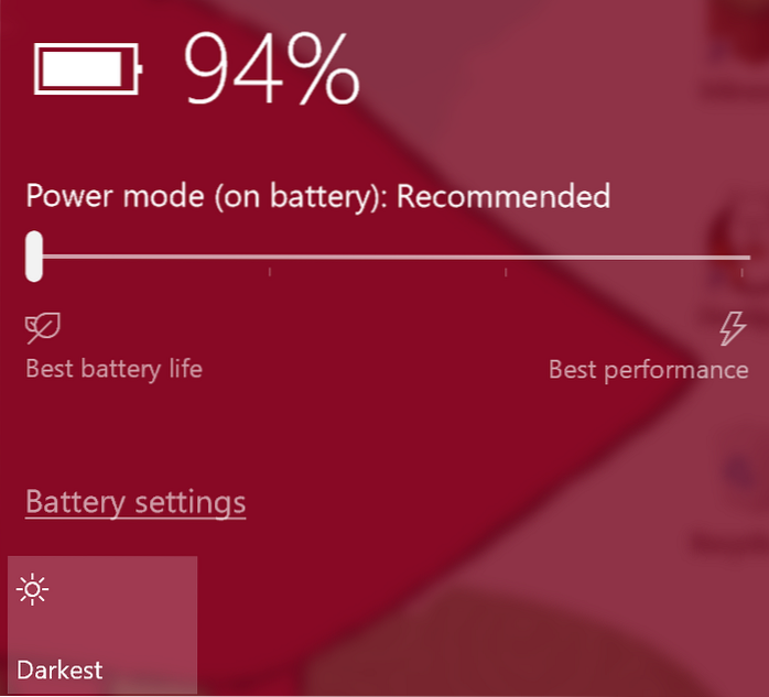 economizador de bateria não funciona windows 10