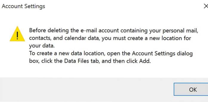 before deleting the email account containing