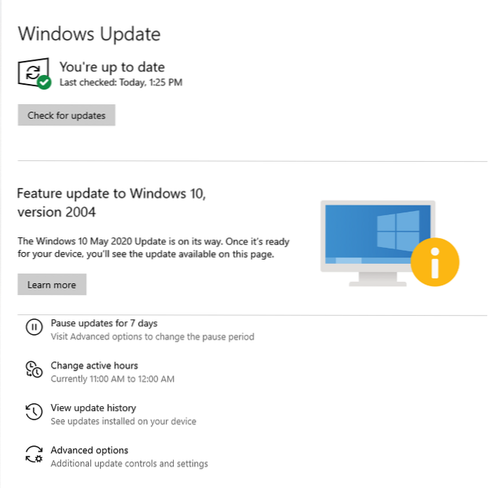 nelze aktualizovat Windows 10