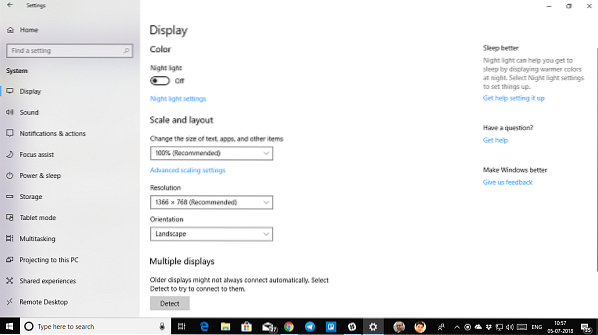 can't change resolution windows 10