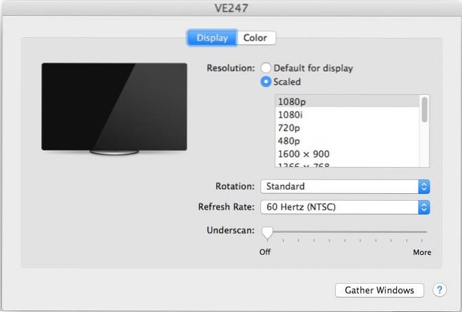 change resolution of external monitor mac