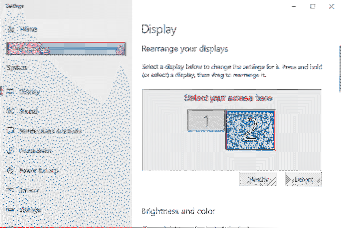 ändra upplösning på andra bildskärmsfönster 10