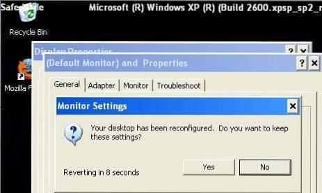 change screen resolution from safe mode