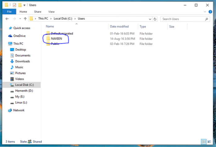 change user name windows 10
