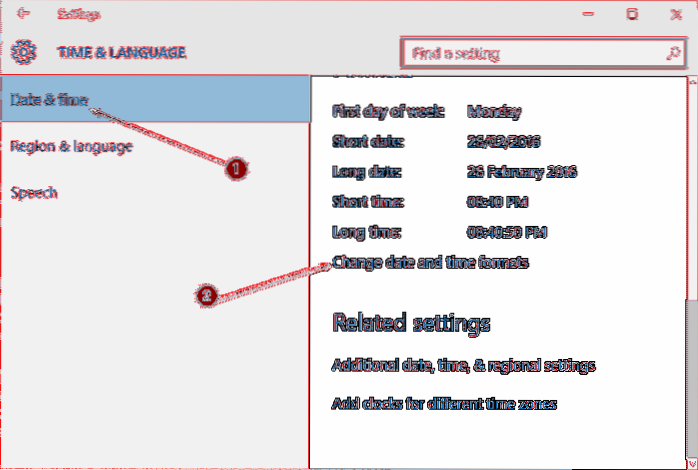change windows clock to 12 hour windows 10