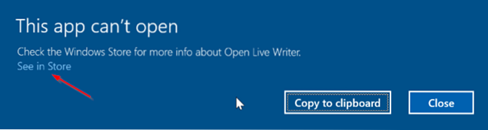 verifique a loja do Windows para mais informações sobre o skype