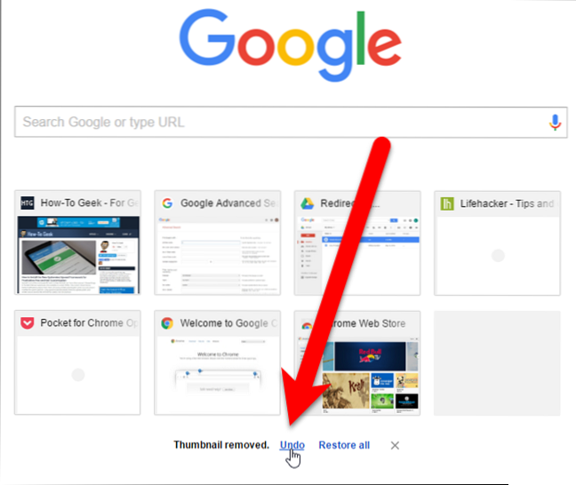 chrome changer la page d'un nouvel onglet