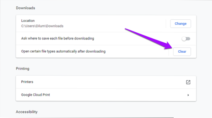 chrome vypnout automatické otevření pdf