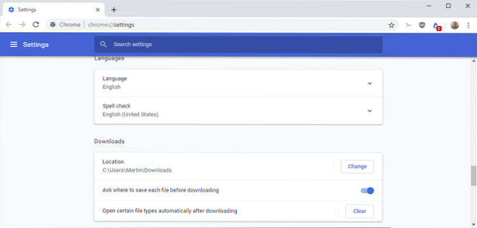 Chrome scarica invece di aprire