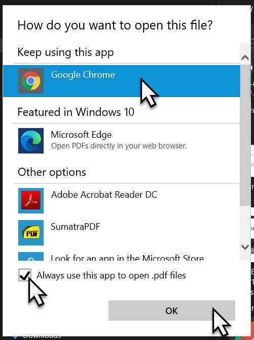 chrome open pdf in default viewer