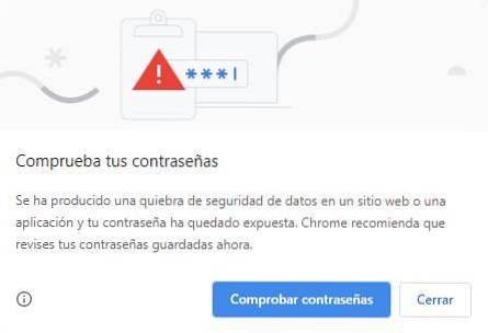 impostazioni di Chrome password verifica start true