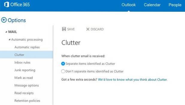 clutter outlook