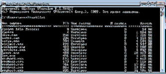 liste des tâches cmd