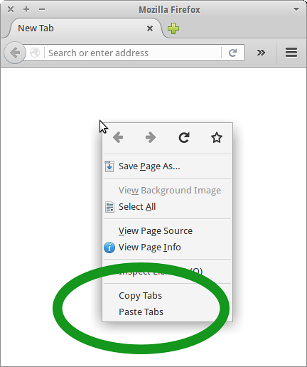 Kopieren Sie alle URLs Firefox