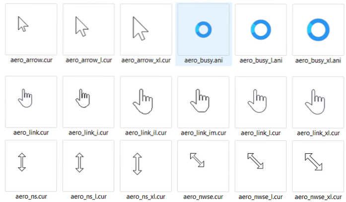 cursorul implicit Windows 10