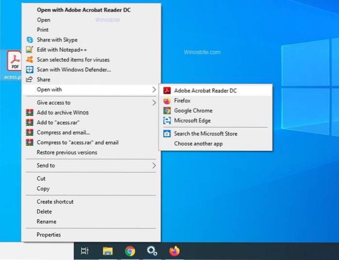 default pdf viewer windows 10