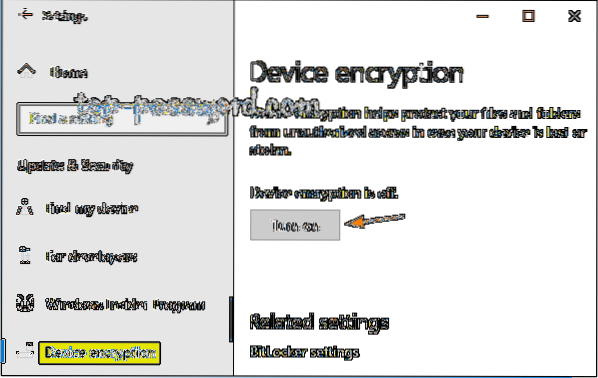 device encryption windows 10 home