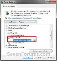 disable hibernate windows 7