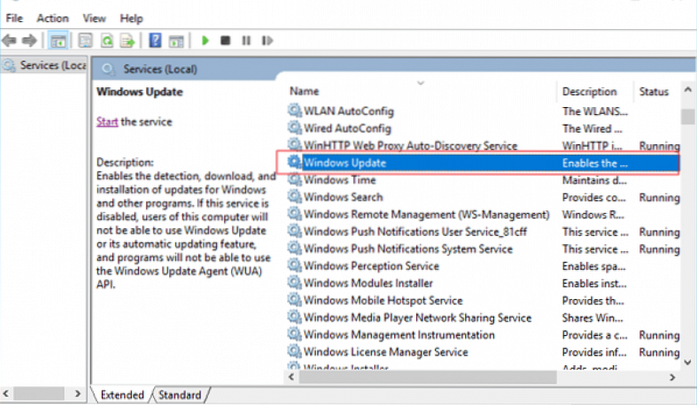 disabilitare l'aggiornamento di Windows 10