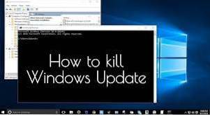 desabilitar o cmd de atualização do windows