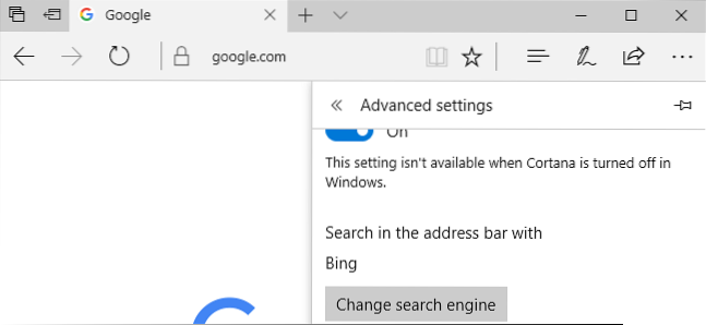 vyhledávání nastavení hran