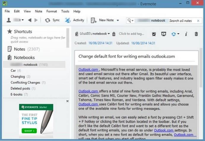 evernote change background color of text