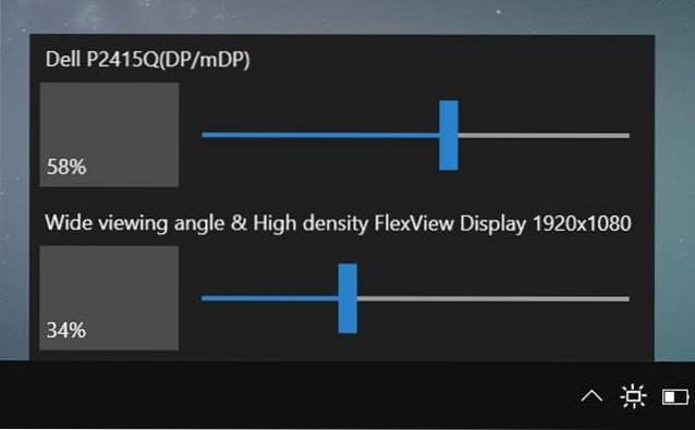 finestre di luminosità del monitor esterno 10