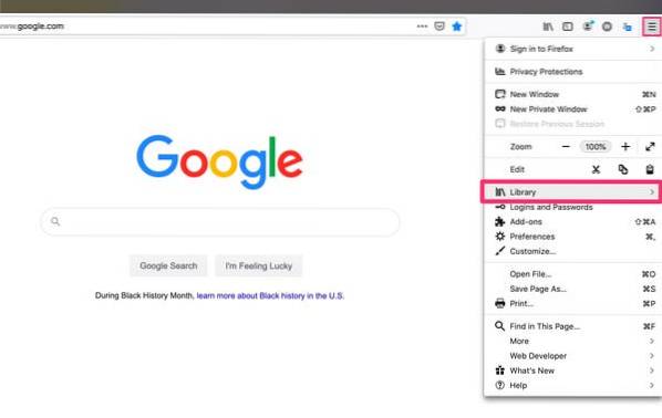lokalizacja ulubionych firefox