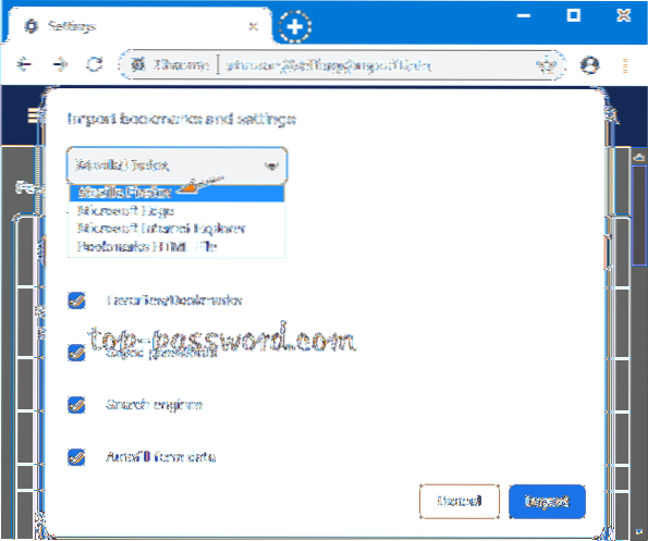 Firefox-Importkennwörter