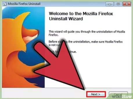 désinstallation de Firefox