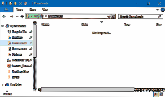 consertar a pasta de downloads do windows 10