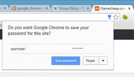 forzar a Chrome para guardar la contraseña