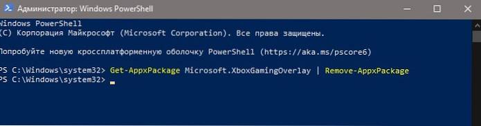 get-appxpackage * barra dei giochi xbox