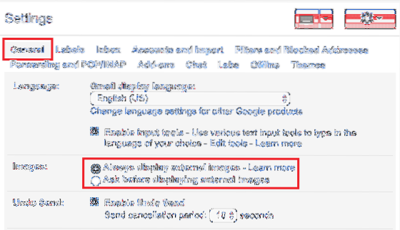 Google Mail-E-Mail-Bilder werden nicht angezeigt