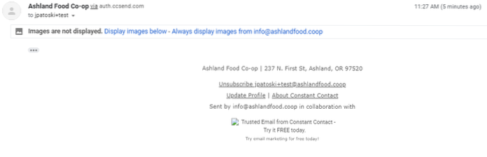 gmail images are not displayed