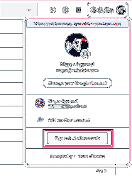 gmail logout from one account