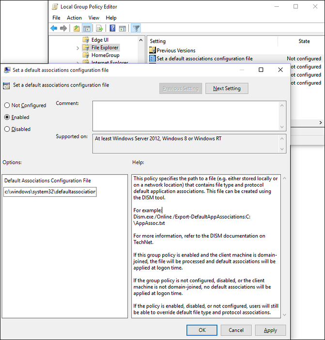 gpo default browser