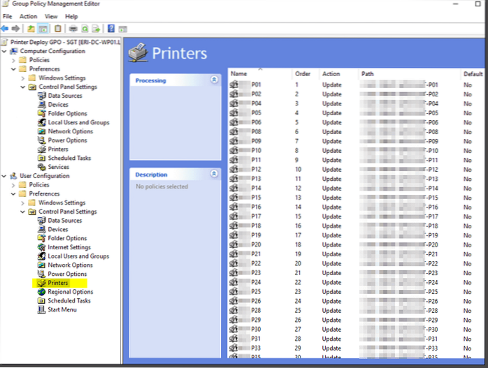 gpo deploy printer