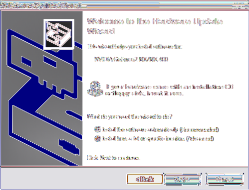 veiviser for maskinvareoppdatering