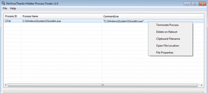 proceso oculto windows 10