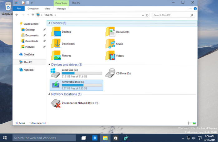 hide removable drives windows 10