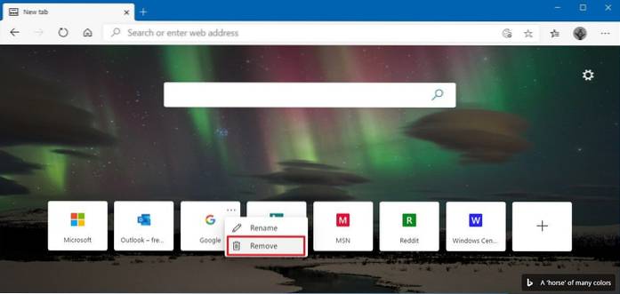 how do i set google as my new tab page in edge (chromium)