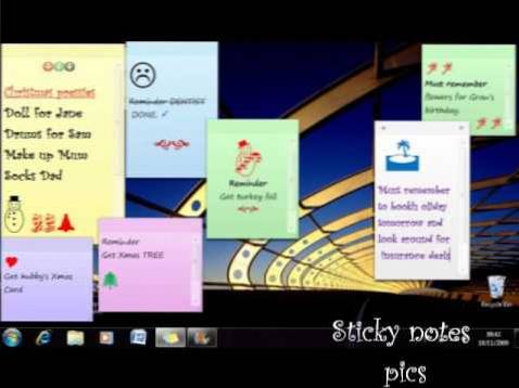 hoe u afbeeldingen aan plaknotities kunt toevoegen windows 7
