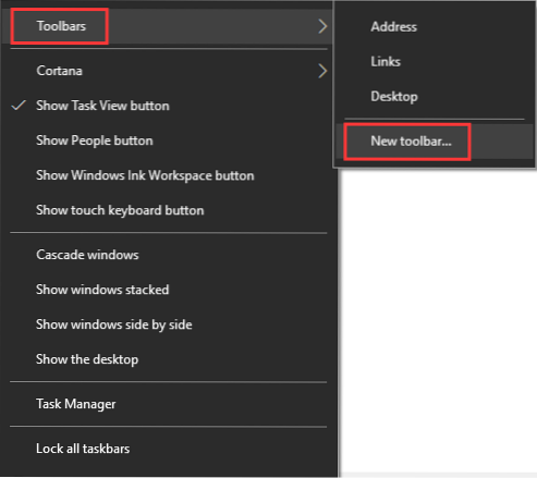Zentrieren von Taskleistensymbolen Windows 10