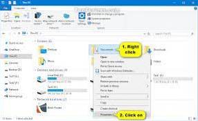 how to change documents folder location windows 10