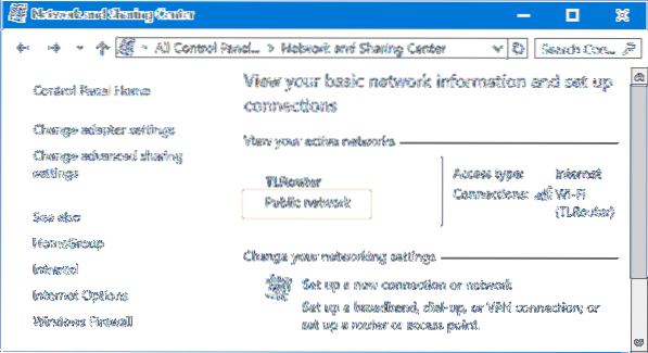 hoe je het netwerk verandert in Windows 10