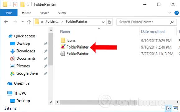 how to change the font color of folder name in windows 10