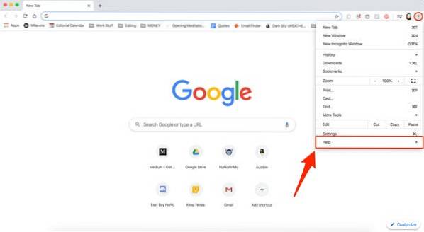 comment vérifier la version de chrome