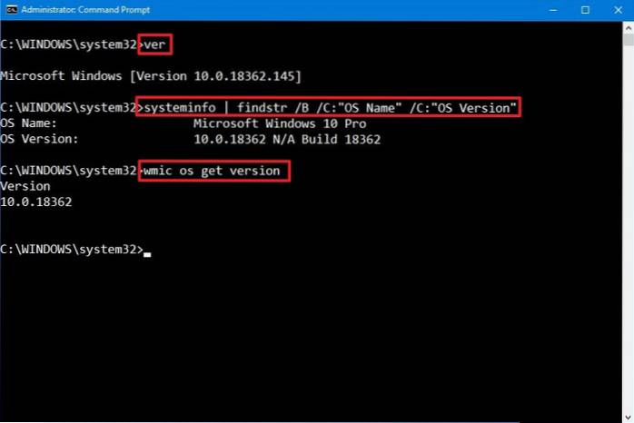 comment vérifier la version du logiciel dans l'invite de commande